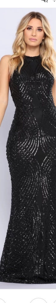 Black sequined dress(long)